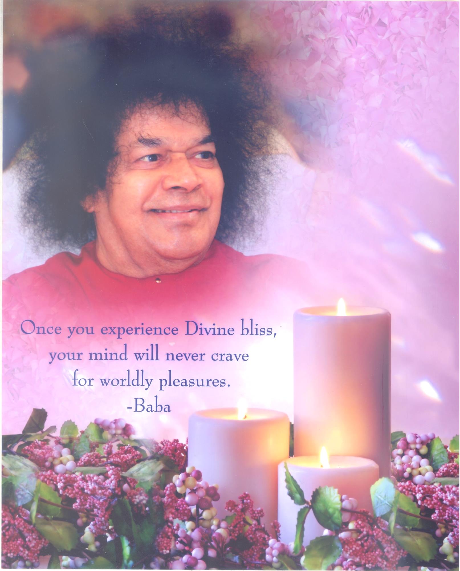PICTURE: ONCE YOUR EXPERIENCE DIVINE BLISS, YOUR MIND WILL NEVER CRAVE WORLDLY PLEASURES (8″ X 10″)
